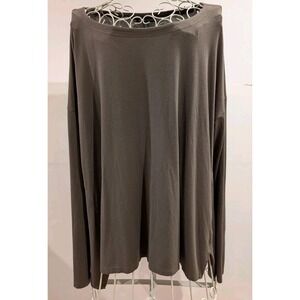 Eileen Fisher Brown Tunic Top 3/4 Sleeve Womens Size Medium Viscose Blend